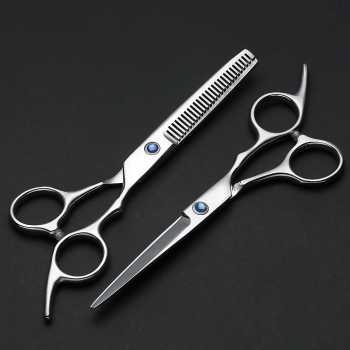 Gambar produk YUCH Gunting Rambut Lurus Sasak Oil Quenching Stainless Steel 4Cr13 Thinning Scissor - YC6