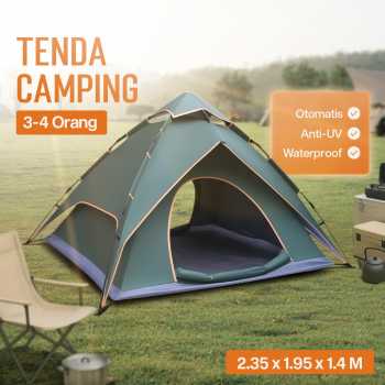 Gambar produk AstaGear Tenda Camping Lipat Otomatis 3-4 Orang Double Layer - ZK50