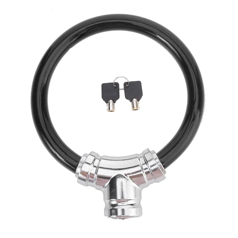 Gambar produk Senzen Gembok Sepeda Cable Ring Bike Lock Zinc Alloy 14cm - INU141