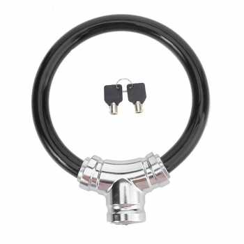 Gambar produk Senzen Gembok Sepeda Cable Ring Bike Lock Zinc Alloy 14cm - INU141