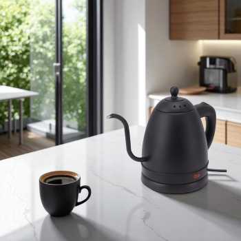 Gambar produk FMB Teko Listrik Kopi Pemanas Air Leher Angsa Pour Over 1360W - INU101