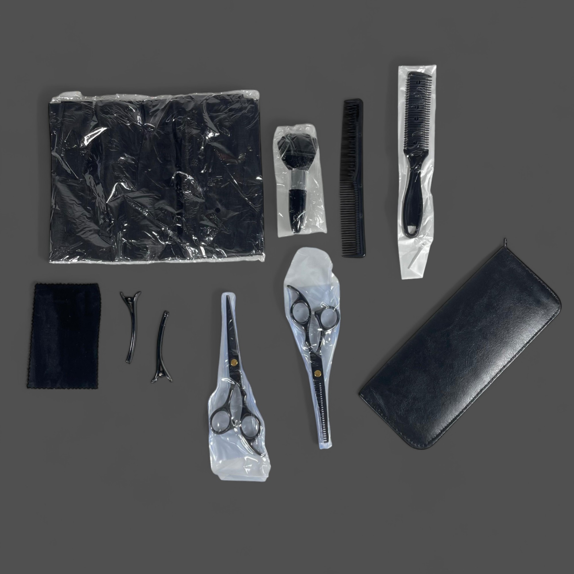 Gambar produk KELATI Set Gunting Rambut Salon 9in1 Buffing Stainless Steel 4Cr13 - KL9