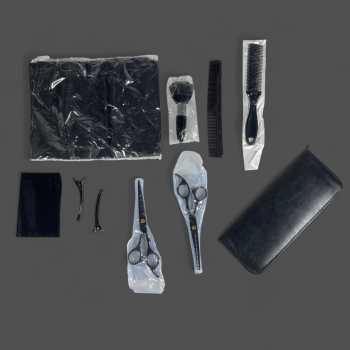 Gambar produk KELATI Set Gunting Rambut Salon 9in1 Buffing Stainless Steel 4Cr13 - KL9