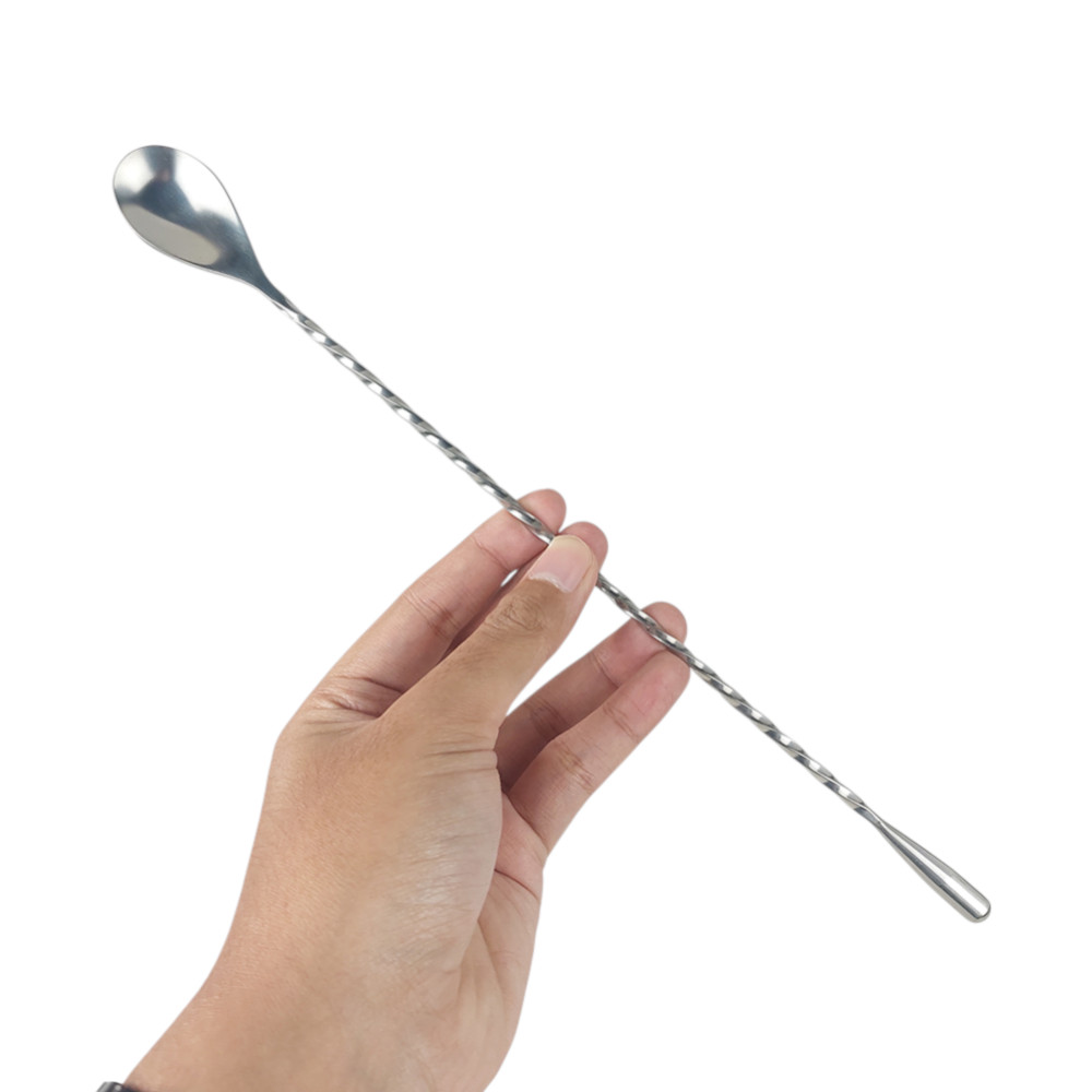Gambar produk BalmyDays Long Bar Spoon Cocktail Sendok Pengaduk Panjang 30.2cm - BD16
