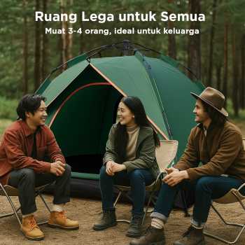Gambar produk AstaGear Tenda Camping Lipat Otomatis 3-4 Orang Single Layer - SH-014