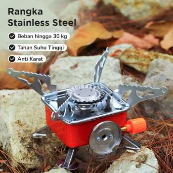 Gambar produk KOVAB Kompor Gas Portable Mini Lipat Outdoor Ultralight Camping Stove - K-202