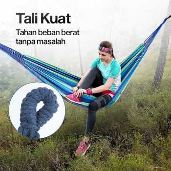 Gambar produk HOUSEEN Hammock Tempat Tidur Gantung Canvas Anti Rollover - JS427