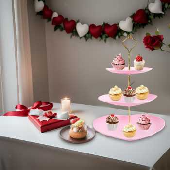 Gambar produk AXOP Rak Kue Susun 3 Tingkat Plate Cake Decoration Big Love - A-33