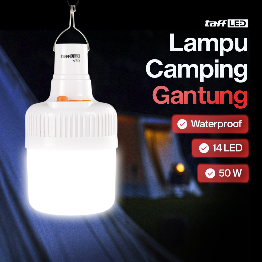 Gambar produk TaffLED Lampu LED Camping Gantung Waterproof Natural White 50W - V-50