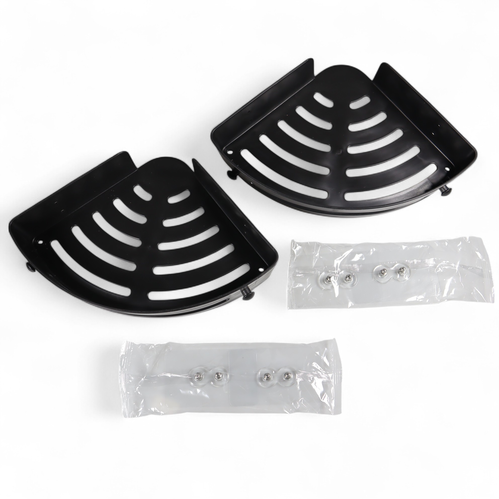 Gambar produk MOREX Rak Sudut Kamar Mandi Plastic Corner Shelf Rack Double Layers - M-30