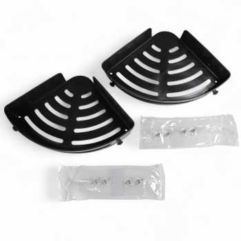 Gambar produk MOREX Rak Sudut Kamar Mandi Plastic Corner Shelf Rack Double Layers - M-30