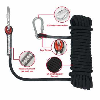 Gambar produk HIWALKE Tali Panjat Tebing Climbing Rope Outdoor Darurat 12mm 20M - HW13