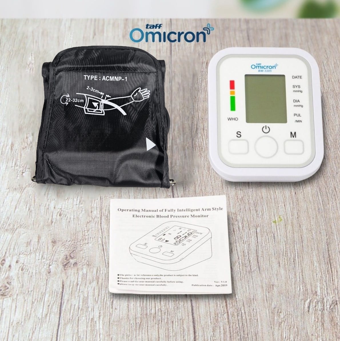 Gambar produk TaffOmicron Tensimeter Digital Pengukur Tekanan Darah Dual Power - BW-3205