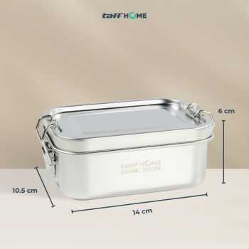Gambar produk TaffHOME Kotak Makan Lunch Box Stainless Steel Single Layer 550ml - UP55