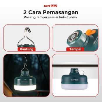 Gambar produk TaffLED Lampu LED Camping Gantung Waterproof Cool White 1200mAh 12W - V51