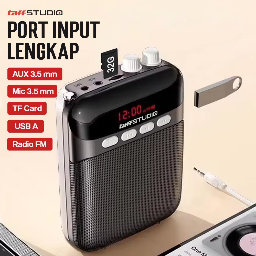 Gambar produk TaffSTUDIO Speaker Pinggang Bluetooth Voice Amplifier Wireless 8W - S26
