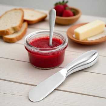 Gambar produk Zton Pisau Mentega Selai Jam Spread Stainless Steel Butter Knife - INU105