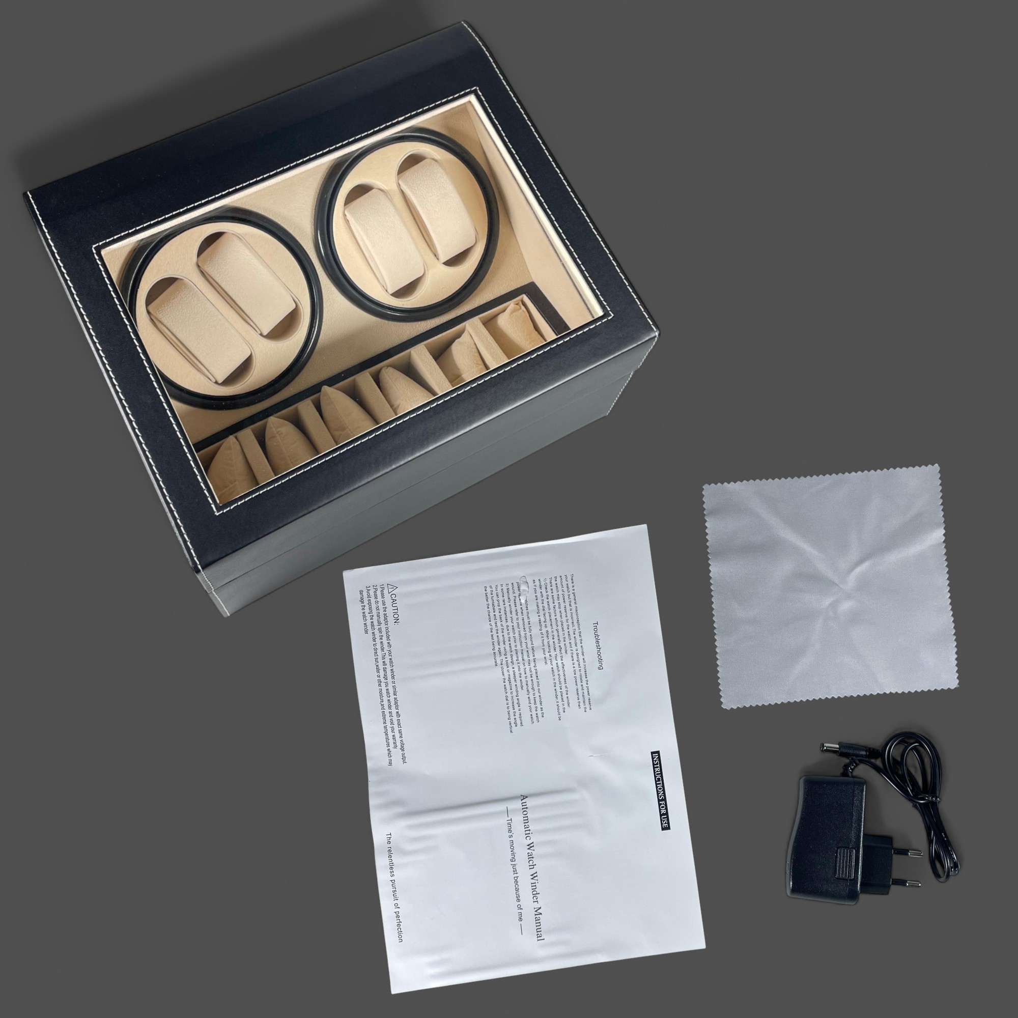 Gambar produk EB Kotak Display Jam Tangan Automatic Winding Watch Box 4 Slot - EB220