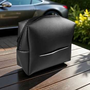 Gambar produk TRAVELY Tempat Tisu Mobil Gantung Kulit Sun Visor Tissue Box Organizer - 3050-2