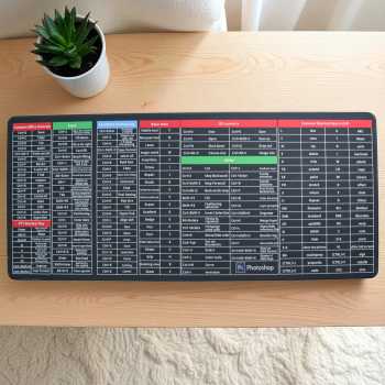 Gambar produk Mousey Office Mouse Pad Desk Mat Motif Keyboard Shortcuts Anti Slip 400x900x2mm - MOS002