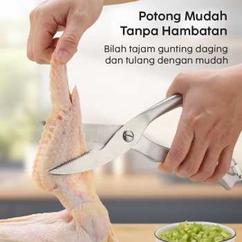 Gambar produk XITUO Gunting Dapur Kitchen Bone Scissors Stainless Steel - HU14