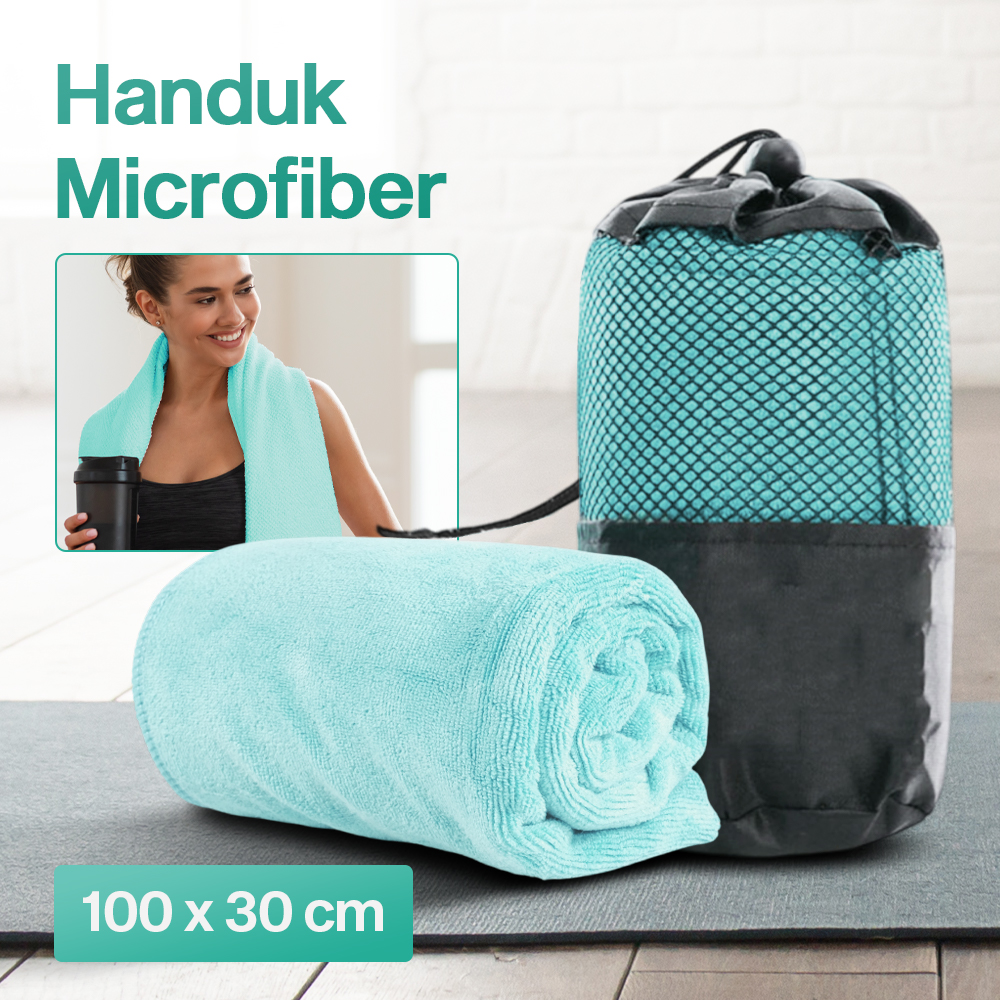 Gambar produk Handuk Microfiber Quick Dry 100x30cm with Storage Bag - W-580