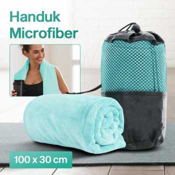 Gambar produk Handuk Microfiber Quick Dry 100x30cm with Storage Bag - W-580