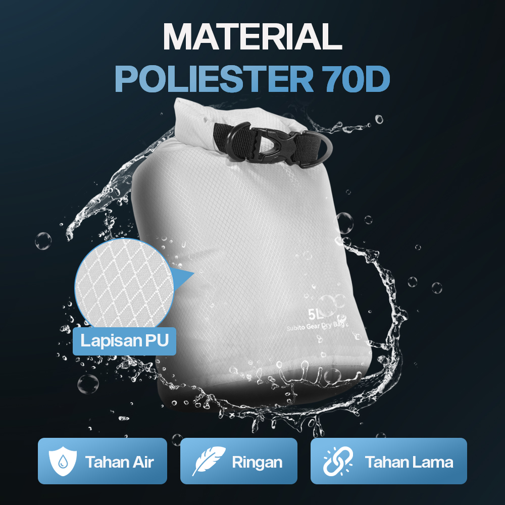 Gambar produk SUBITO Tas Outdoor Waterproof Storage Bag Drybag 5L - JP727
