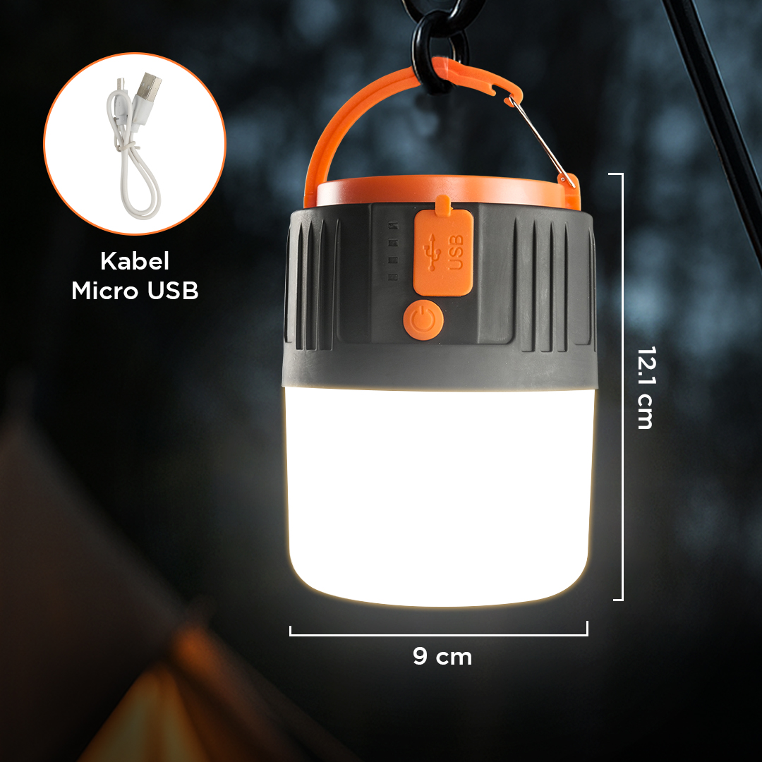 Gambar produk RDE Lampu LED Camping Tenda Solar Waterproof Cool White 4.5V 10W - HS-V65