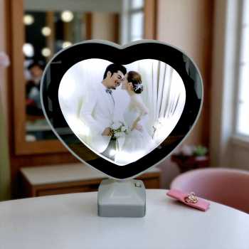 Gambar produk LOX Cermin Make Up Heart Shaped Magic Mirror Table LED - L-223