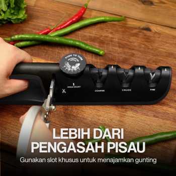 Gambar produk WAK Pengasah Pisau Dapur 4in1 Gunting Knife Sharpener Profesional - WK2003C