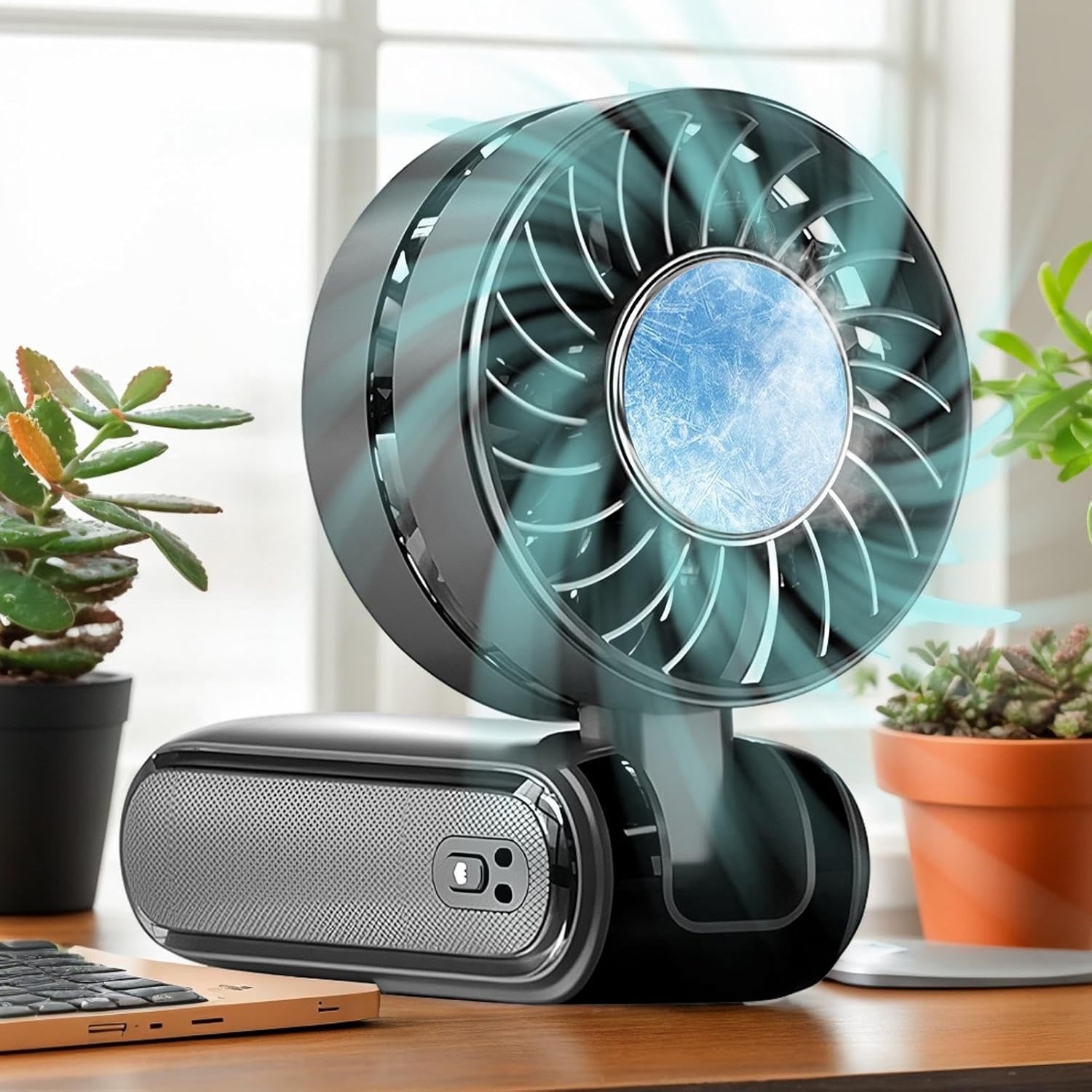 Gambar produk OSBR Kipas Mini Lipat Portable Handheld Folding Fan 3600mAh - OS-100