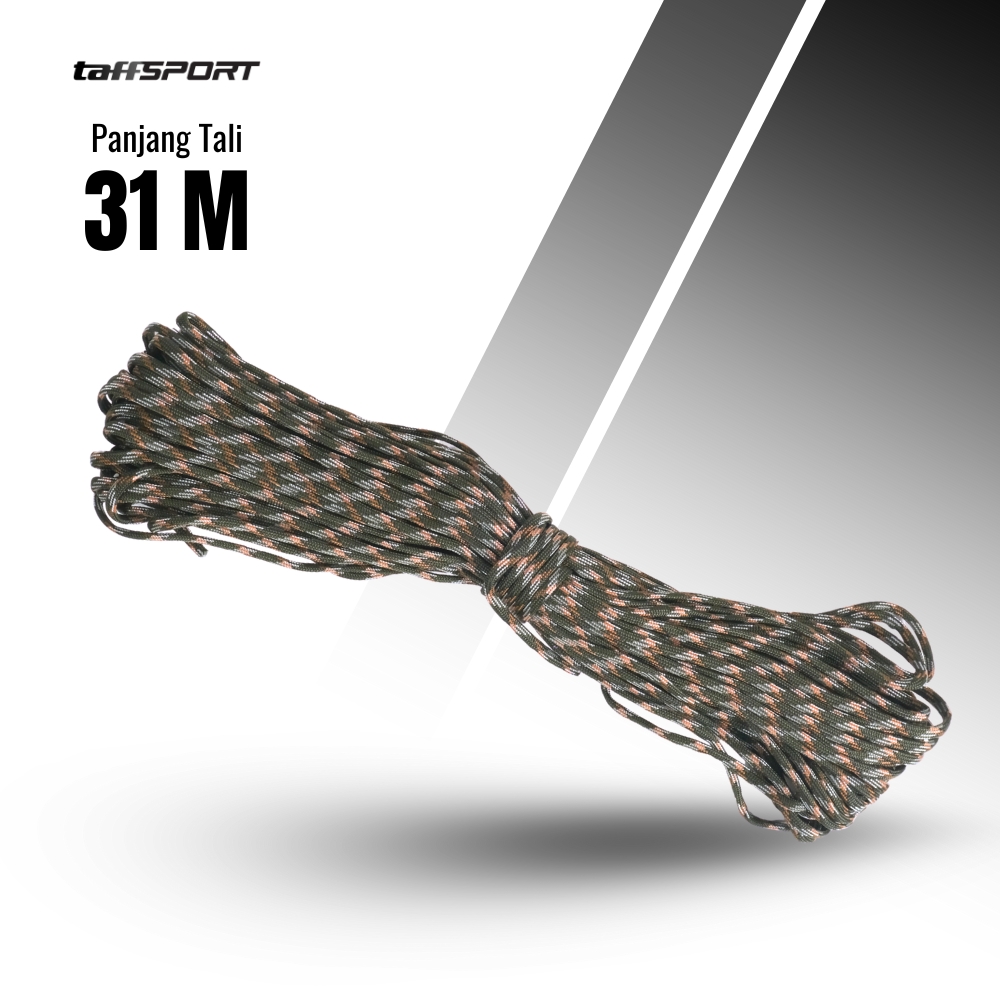 Gambar produk TaffSPORT Tali Paracord Tenda Camping Adventure 7 Core 4mm 31M - SS01