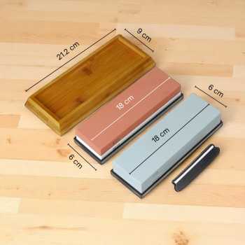 Gambar produk KNIFEZER Batu Pengasah Pisau 2PCS 400/1000 3000/8000 with Locator - Wkss-06