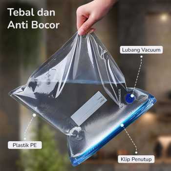 Gambar produk DMJ Plastik Vacuum Makanan Reusable Storage Bag BPA Free 10 PCS 30x34cm - D400