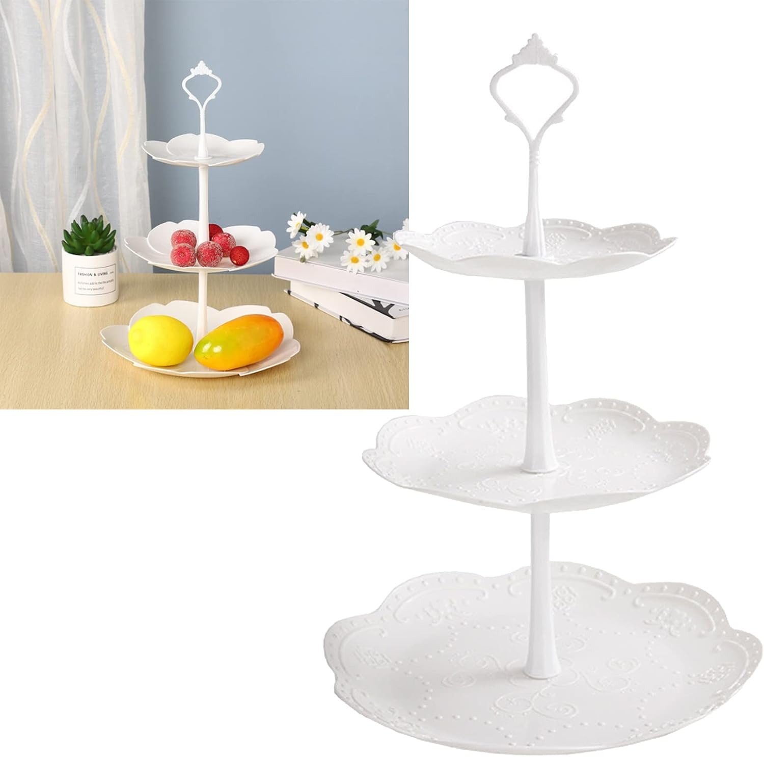 Gambar produk AXOP Rak Kue Susun 3 Tingkat Dessert Cake Rack Table Layer Round - A-13
