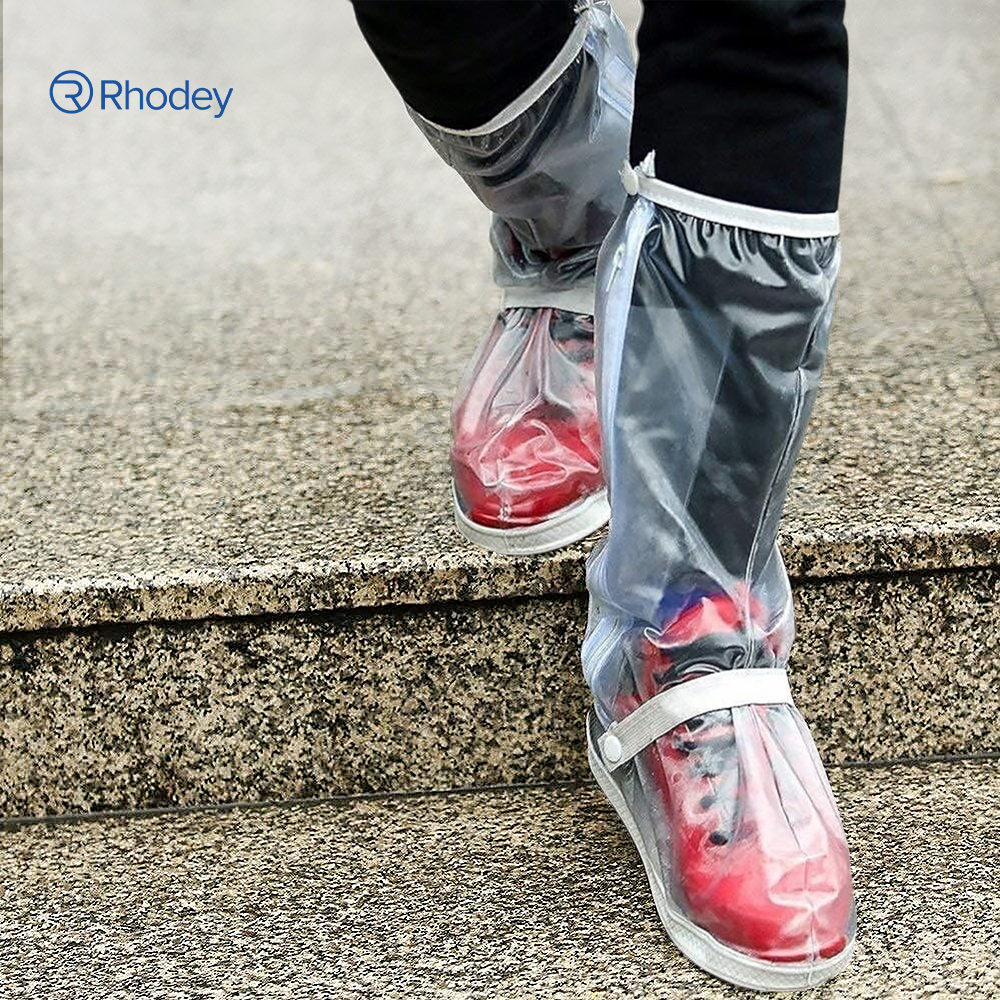 Gambar produk Rhodey Jas Hujan Sepatu Anti Air Shoes Cover PVC Zipper with Reflector L - H-212