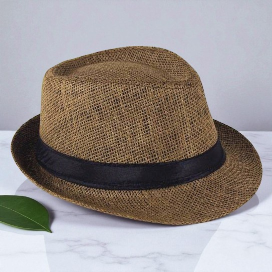Gambar produk Yingrui Topi Fedora Unisex Laken Hat Jazz Classic Vintage - M-58