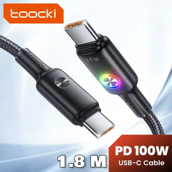 Toocki Kabel Data USB Type-C Multifungsi Fast Charging RGB 20V 6A 100W - TQ-X45