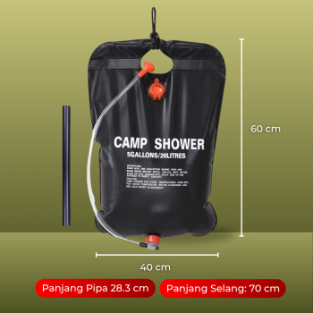 Gambar produk Kantong Air Mandi Portable Camping Outdoor Shower Bag 20L - YYEDC