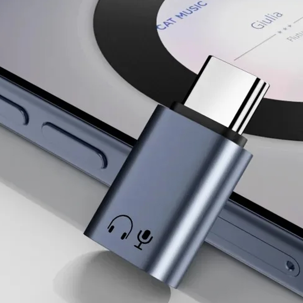 Gambar produk KRENGO OTG USB Type C Male to Lightning Female iPhone Earpods Adapter - CX0524