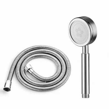 Gambar produk Labymos Kepala Shower Mandi High Pressure Stainless Steel with Hose - LB-15