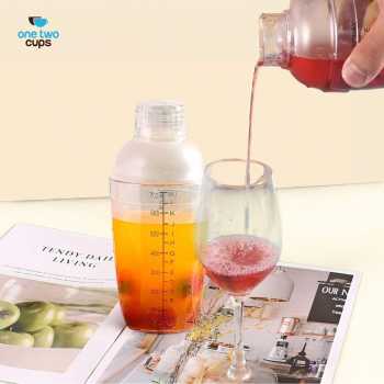 Gambar produk One Two Cups Cocktail Shaker Mixer Bartender Cobbler Cup Style 700ml - B0569
