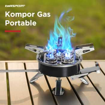 TaffSPORT Kompor Gas Portable Lipat 5 Burner Ultralight Camping Stove - WS542