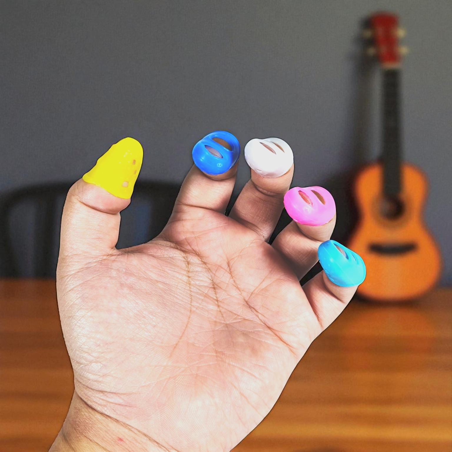 Gambar produk DLW Pelindung Jari Gitar Silicone Fingertip Protector 5 PCS - DLW-05