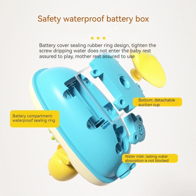 Gambar produk BAKA Mainan Mandi Anak Cute Duck Bathtub Boat Toy Water Spray Toddlers - INU132