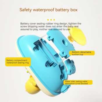 Gambar produk BAKA Mainan Mandi Anak Cute Duck Bathtub Boat Toy Water Spray Toddlers - INU132