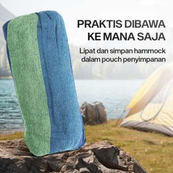 Gambar produk HOUSEEN Hammock Tempat Tidur Gantung Canvas Anti Rollover - JS427