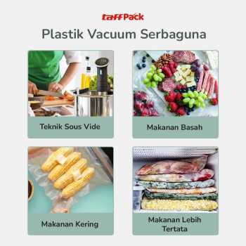 Gambar produk TaffPACK Plastik Vacuum Makanan Sealer Storage Bag 100 PCS 28x50cm - HK-08