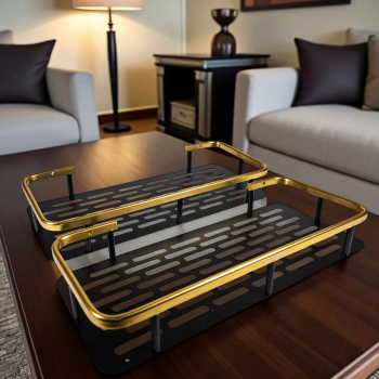 Gambar produk TaffHOME Rak Gantung Kamar Mandi Organizer Rack Aluminium 2 PCS - SHR241